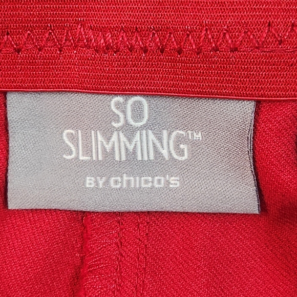 Chico's So Slimming Slim Leg 5 Pocket Red Pants - Picture 11 of 15